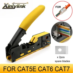 xintylink rj45 pliers crimper rg45 cat5 cat6 cat7 cat8 network crimping tool ethernet cable stripper networking clamp clip lan free global shipping