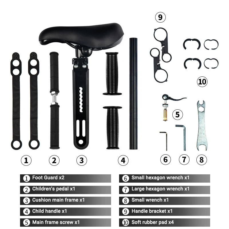 Детское Велосипедное Сиденье удобное переднее сиденье для горного велосипеда