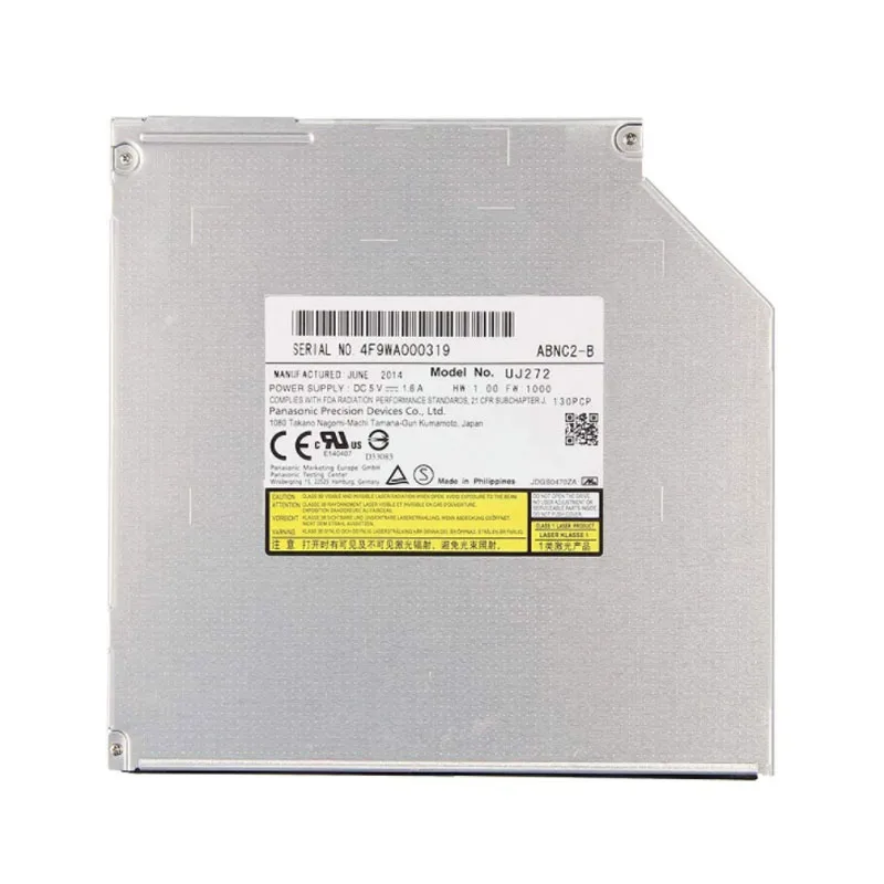 Внутренний ноутбук 9 5 мм SATA Blu-ray записывающее устройство для MATSHITA UJ272 Super Multi 6X 3D с