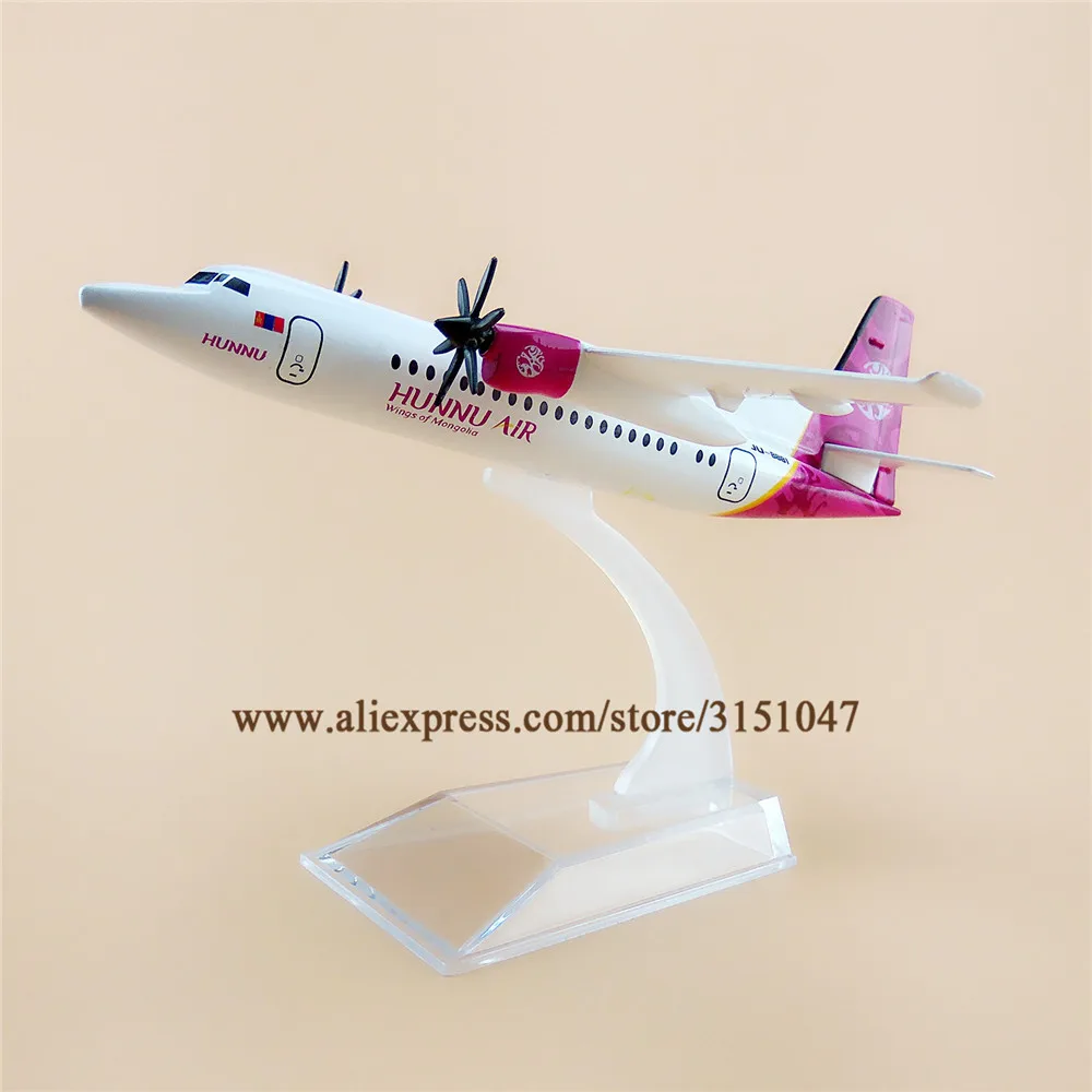 Mongolia HUNNU Air FOK F 50 F50 Airlines Propeller Airways модель самолета из сплава металла литья под