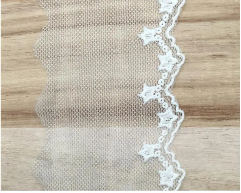 1 ярд Высококачественная кружевная ткань 6 3 см аппликация звезда кружевной