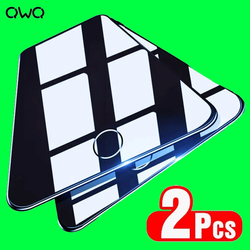 Закаленное стекло с полным покрытием для iPhone 11 12 Pro XS Max XR X Защита экрана 8 7 6 6S Plus SE