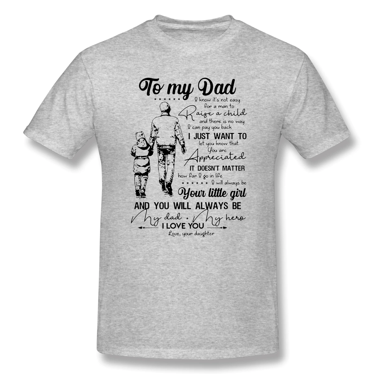 Забавная Новая мужская Базовая футболка с коротким рукавом для моей папы I Love You Your дочери подарок топы