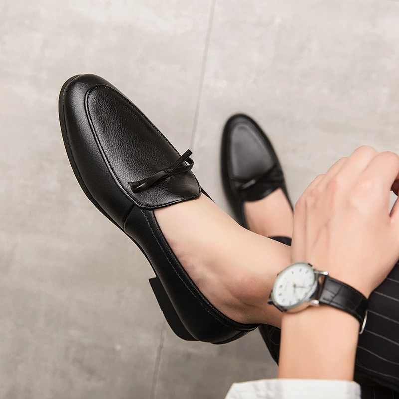 Обувь мужские лоферы на плоской подошве без застежки Мужские для вождения