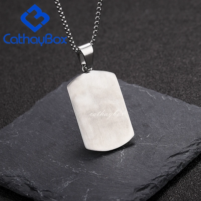 Мужской двухцветный винтажный кулон Cataye из нержавеющей стали с черной эмалью