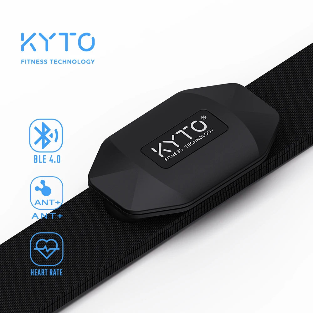 Монитор сердечного ритма KYTO, нагрудный ремень, Bluetooth 4,0 ANT, фитнес-датчик, совместимый с поясом Wahoo Polar Garmin Монитор сердечного ритма KYTO, нагрудный ремень, Bluetooth 4,0 ANT, фитнес-датчик, совместимый с поясом Wahoo Polar Garmin