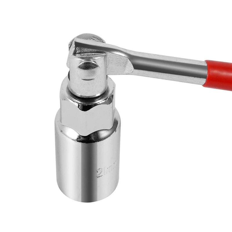 

Car Spar-K Plug Socket Wrench Removal Tool T-Handle Joint Spar-K Wrench Sleeve 16Mm 21Mm Sleeve,Red