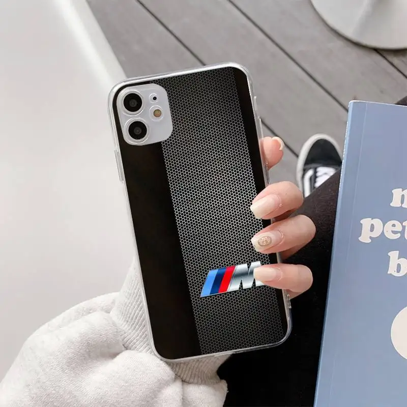 

Blue Red BMW Phone Case For Iphone11 12 Pro Max SE 2020 6s 7 8 Plus X Xs Max Xr Transparent Soft Silicone Cover