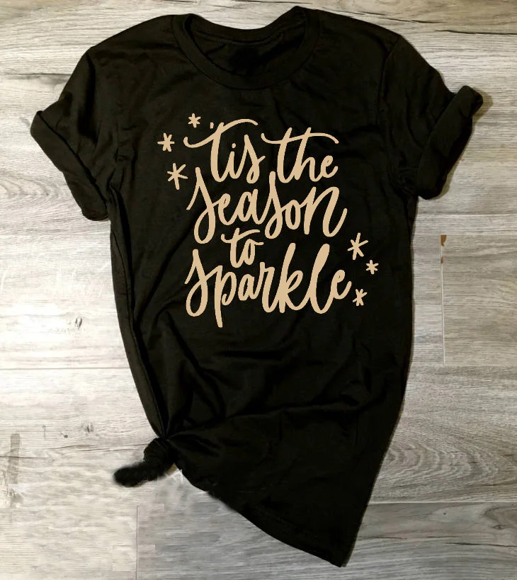 Женская модная блестящая рубашка it the Season to Sparkle Рождественская праздничная