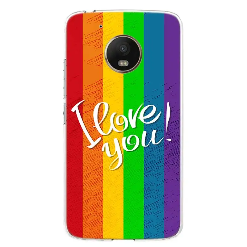 gay lesbian lgbt rainbow pride art phone case for motorola moto one fusion plus vision g9 power g8 g7 play g6 g5 g5s e6 cover free global shipping