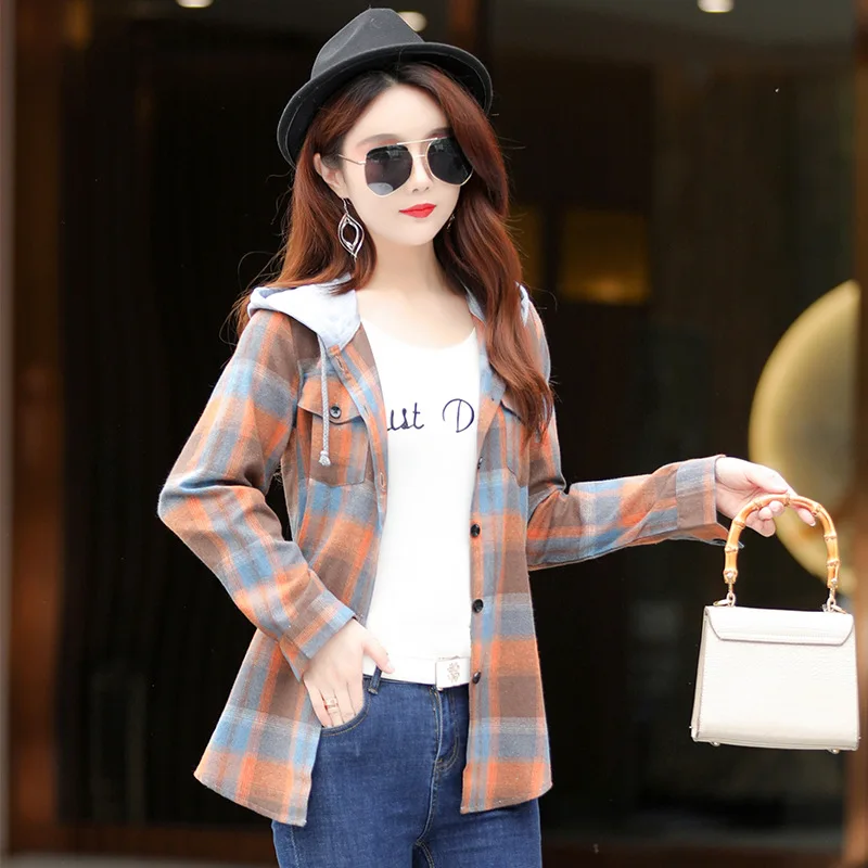 Женская модная Повседневная Толстовка с длинным рукавом 5 цветов фланелевые