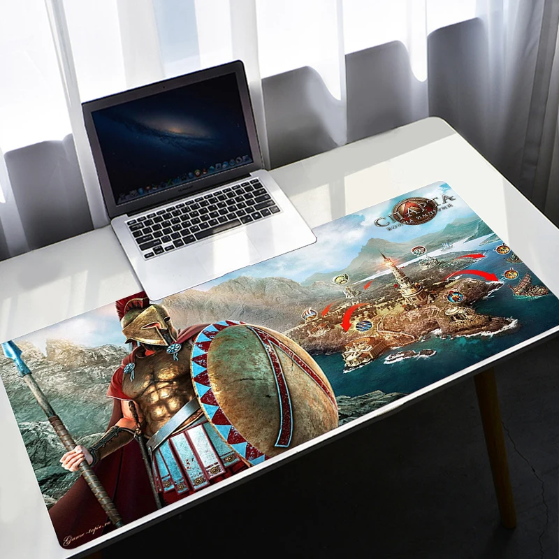 

Gaming Mouse Mat ACT Action Game Spartan Speed Rubber Mouse Pad Xxl Mousepad Gaming Accessories Computer Mausepad Desk Mat Pads