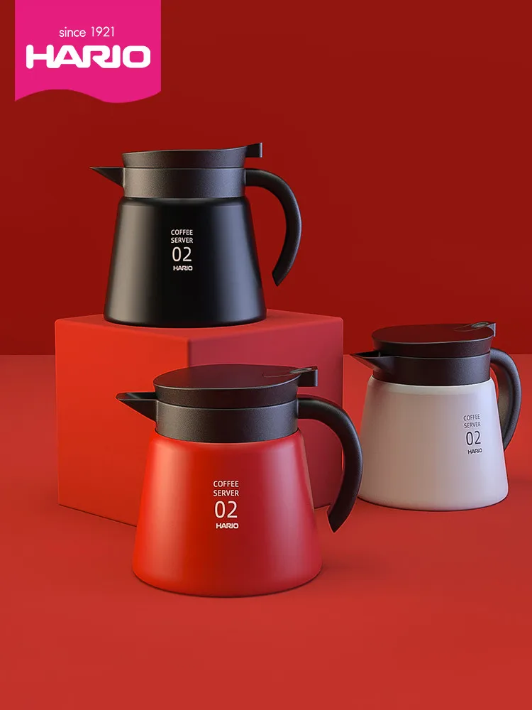 Японский двухслойный кофейник HARIO V60 из нержавеющей стали изоляционный чайник