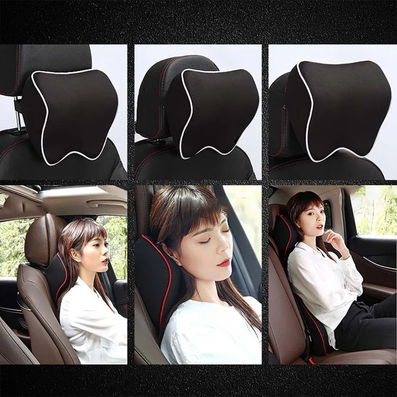 

Автомобильная подушка для подголовника, подушка для кресла, головы, шеи, поддержка поясницы для облегчения боли в голове, принадлежности дл...
