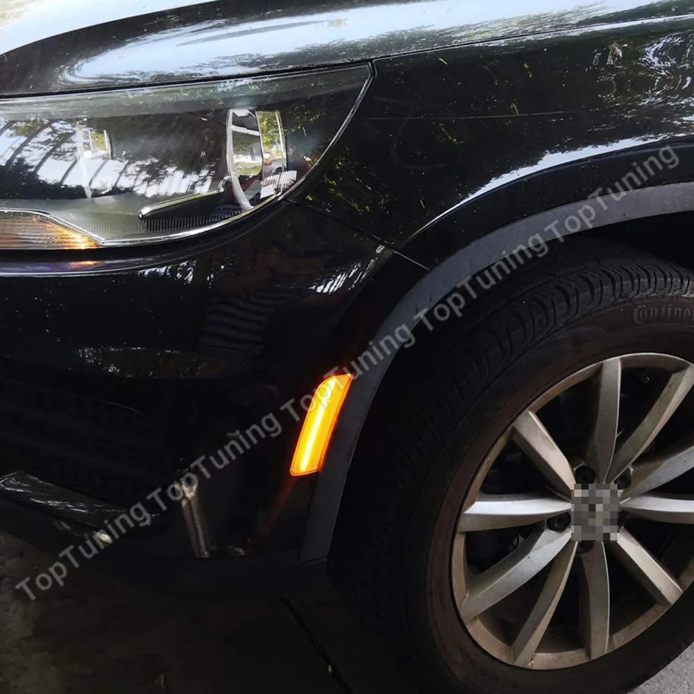 Лампа переднего бампера Янтарная светодиодный боковой габаритный фонарь 2 шт.