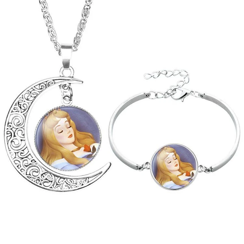 Детское ожерелье + браслет Холодное сердце из мультфильма Disney 2 шт./лот аксессуары