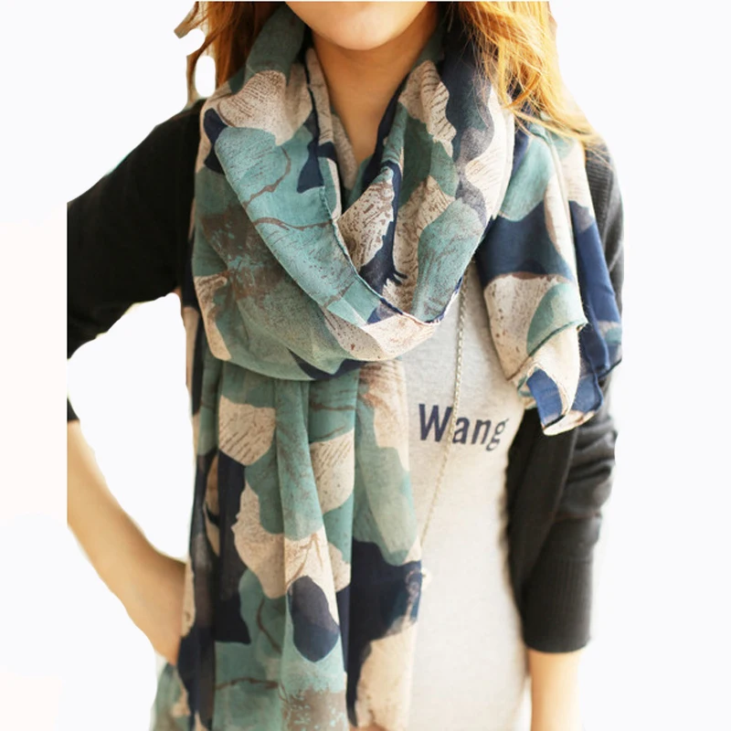 

Visual Axles 2020 Spring Fashion Women Scarf Big Floral Print Viscose Ladies Shawls Female Scarves SFC038