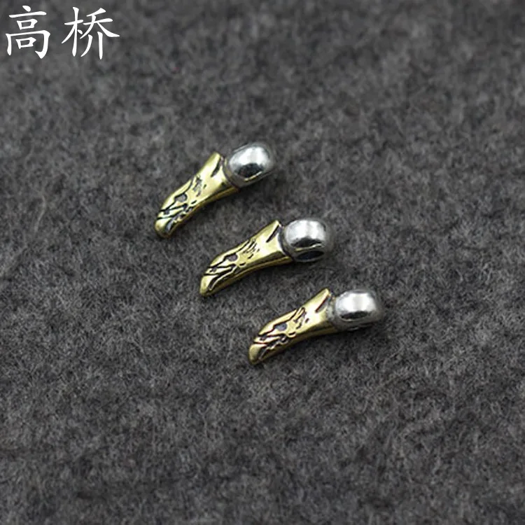 Takahashi Kagura Goro's Стерлинговое серебро желтая ястреб канавка Стильное ожерелье DIY