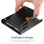 Портативный SSD металлический каркас 2,5 дюйма до 3,5 дюйма внешний SSD металлический монтажный комплект адаптер кронштейн для 2,5 дюймового жесткого драйвера для SATA