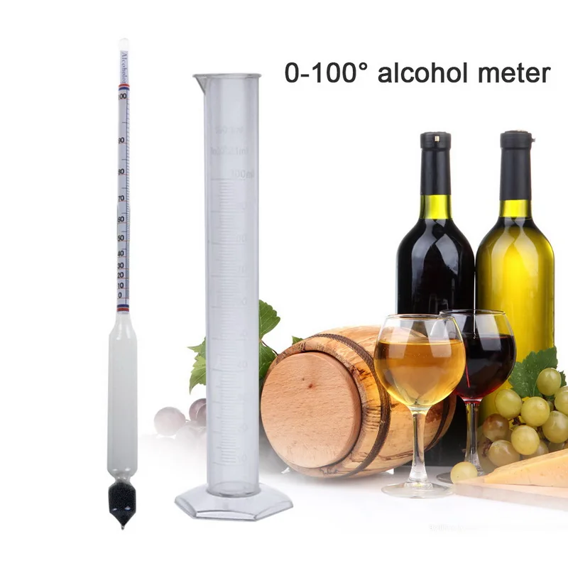 Тестер гидрометра винтажный беспорядок flasche набор Werkzeuge спиртометр Alkohol метр Wein