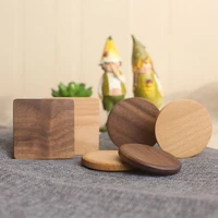 natural wood insulation placemats vintage durable round square coaster handmade quality bowl pad kitchen decoration accessories