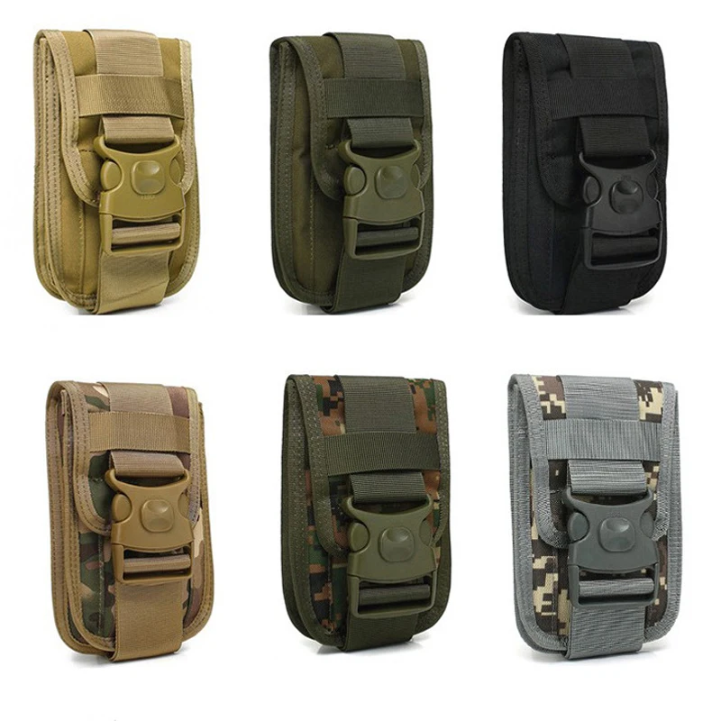 

Camo Tactical Phone Pouch Bag Belt 1000D Nylon Waterproof Molle Hunting Fanny Mobile Phone Card Purse Outdoor Waist Bag Gear