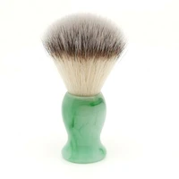 teyo emerald green pattern resin handle synthetic fiber shaving brush perfect for man wet shave safety razor