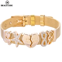 high quality stainless steel color of pink gold bracelet blocking love clothes bracelet fine bracelet european woman design