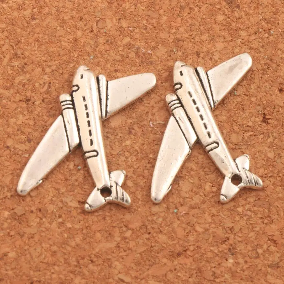 

Aircraft Plane Spacer Charm Beads 25.4x26.9mm 100PCS Zinc Alloy Pendants Jewelry DIY L276