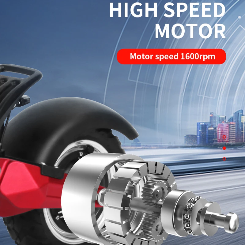 JEOWAK электрический скутер 3200 Вт сильная мощность IPX5 Водонепроницаемый складной