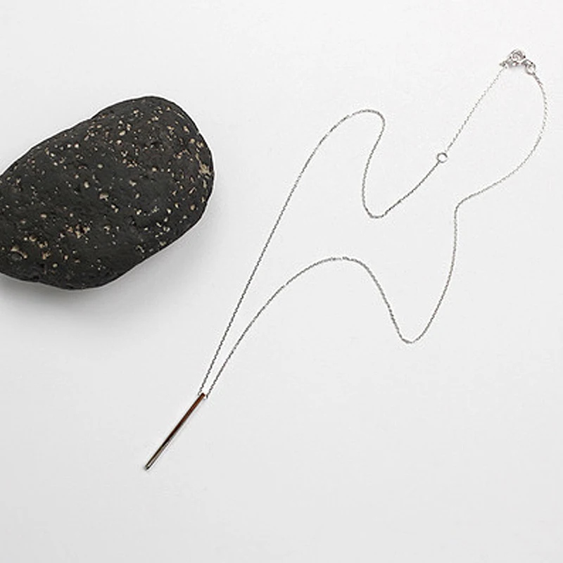 Минимализм F.I.N.S корейское простое колье из стерлингового серебра S925 пробы с