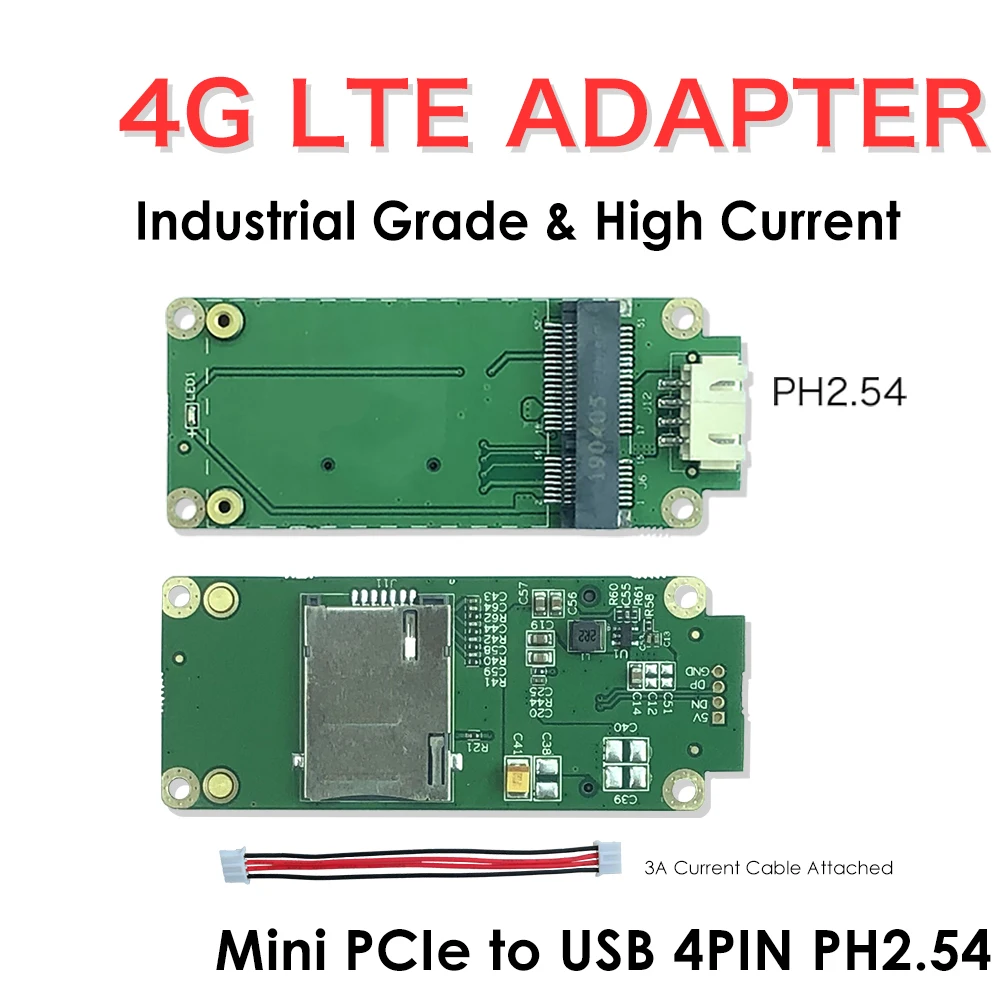 4G LTE промышленный мини PCIe к USB адаптеру со слотом для SIM карты 2 0 4 контактный разъем