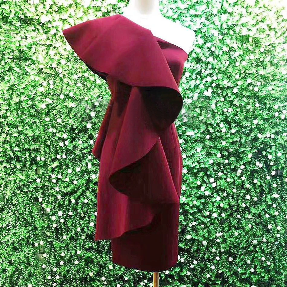 

2020 New Summer Women Black Bodycon Bandage Dress Vestidos Sexy One shoulder Ruffles Club Celebrity Runway Evening Party Dress