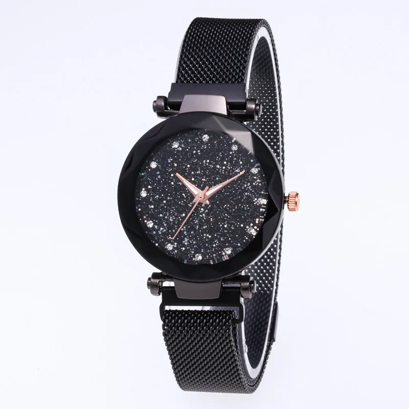 

Ladies Magnetic Starry Sky Clock Luxury Women Watches Fashion Diamond Female Quartz Wristwatches Zegarek Damski Relogio Feminino