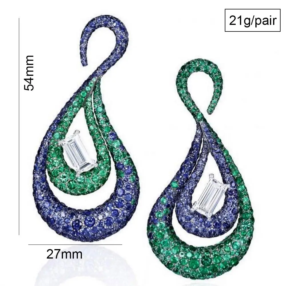 

missvikki Women Bride Wedding Luxury Waterdrop Drop Earrings Shiny Fashion Ladies Daily Party Show Earring Jewelry Best Gift