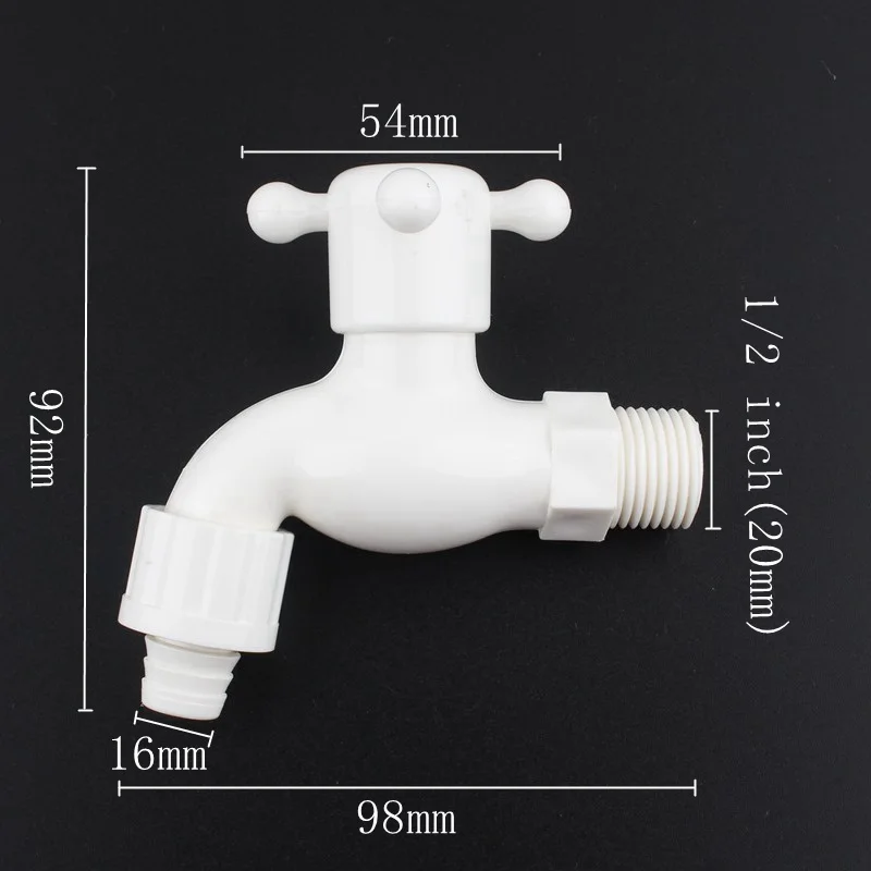 Коричневый 1/" Мужская нить ПВХ водопроводная ручка в форме цветка сливы пластиковый кран для моющей машины орошения сада водяной клапан 16 мм шланг воды - Цвет: Коричневый