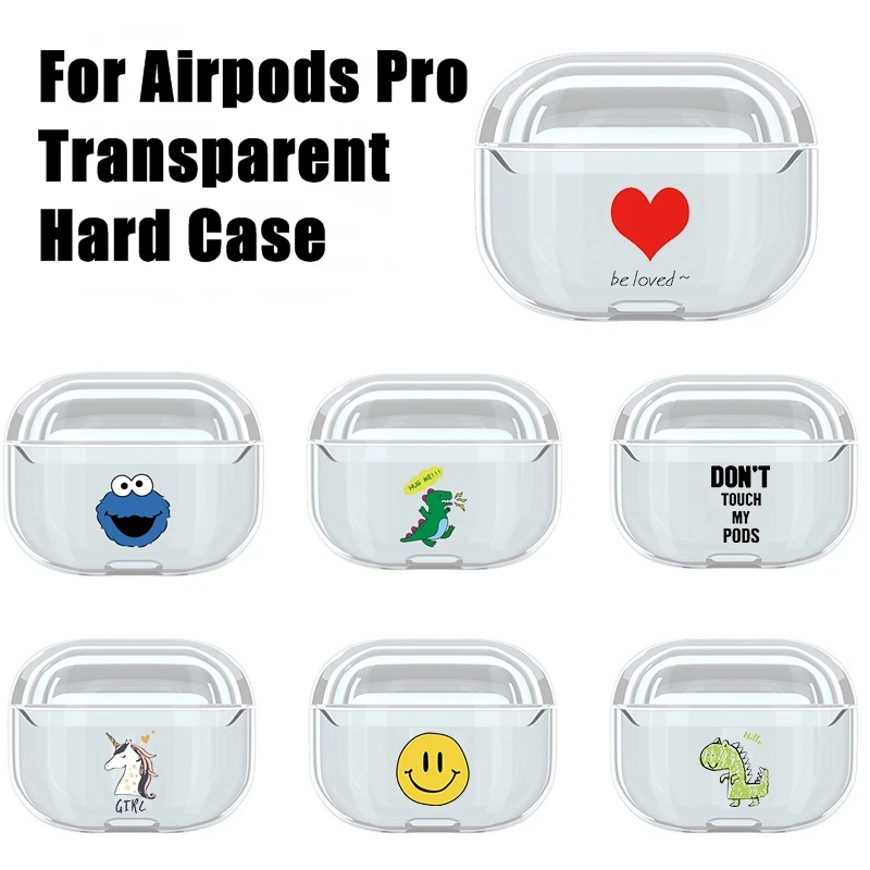 Мультяшный Прозрачный чехол для Airpods 3 PC наушников Pro 2019 противоударный Apple Bluetooth