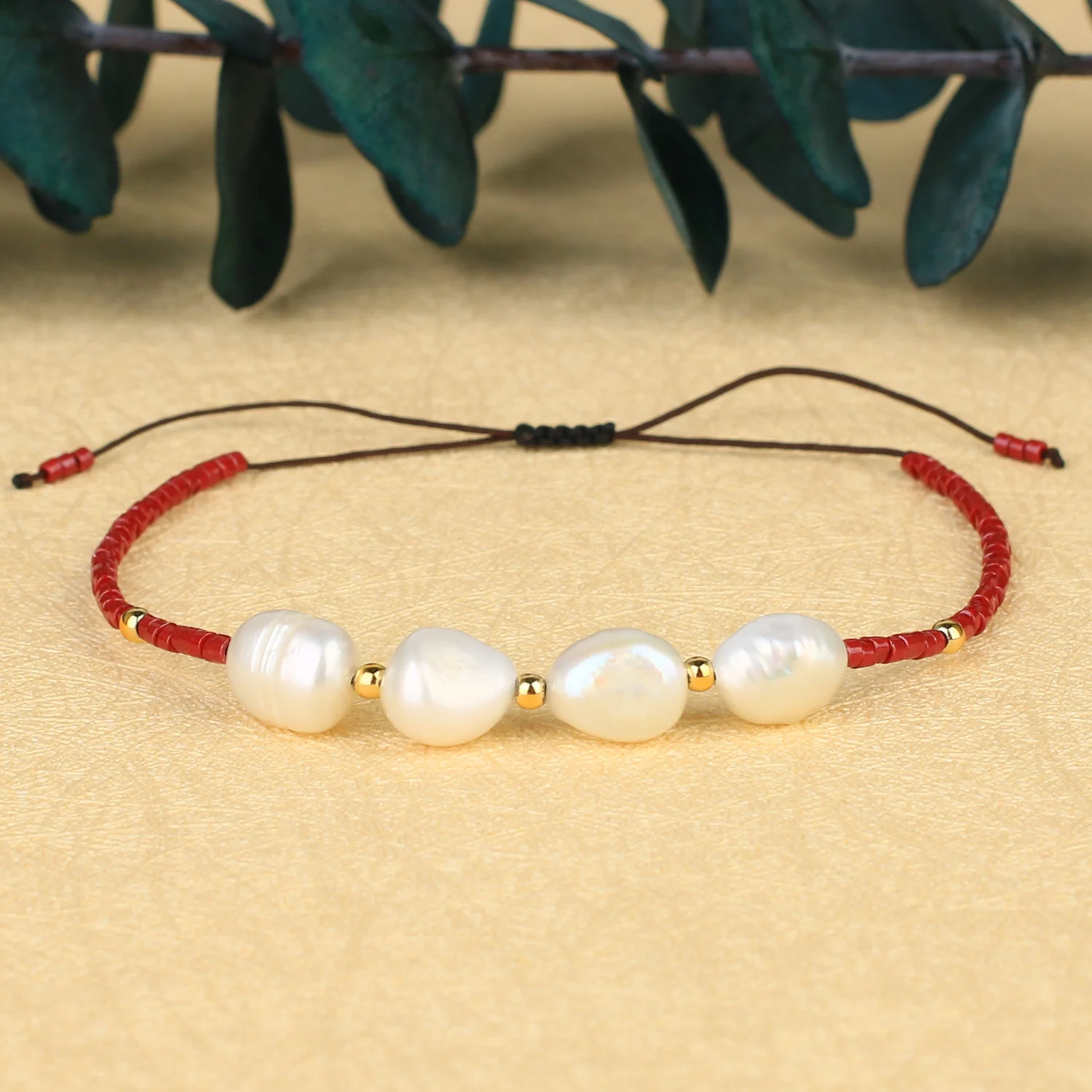 

KELITCH Pearl Miyuki Bracelet Natural Wrap Handmade Charm Seed Beaded Strand Bracelets Friendship Jewelry for Women Gift