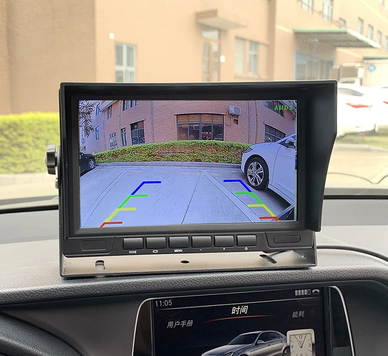 HD 7 дюймов 1024*600 ips экран 2CH грузовик автобус автомобиль AHD монитор с IP69 Starlight ночное видение обратный резервный видео камера AHD