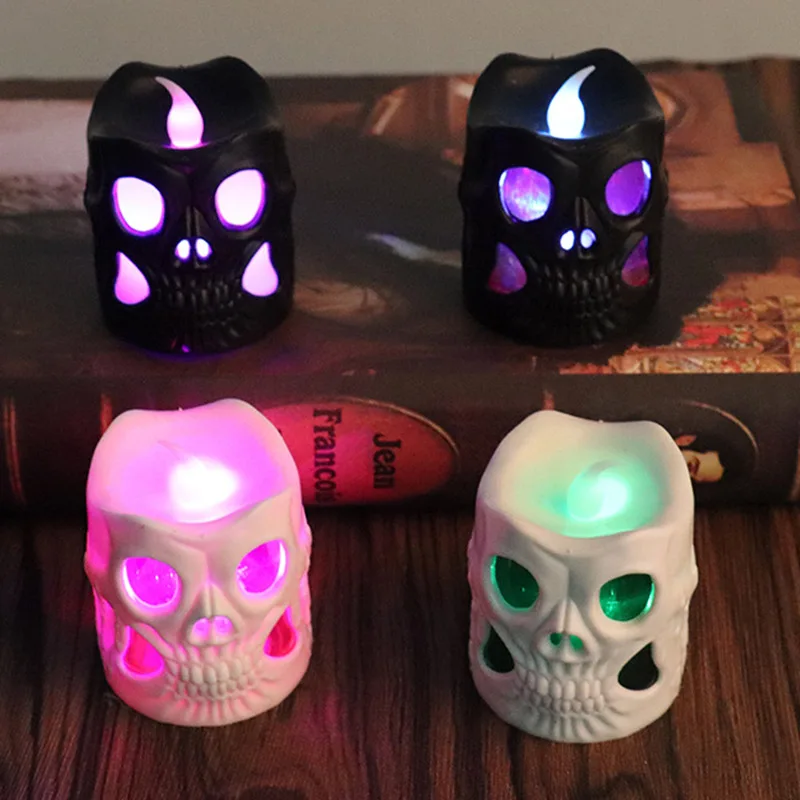 Светодиодный светильник в виде черепа декоративная Ночная лампа для Хэллоуина