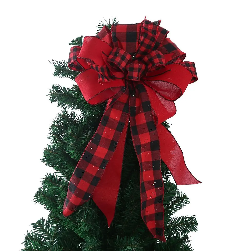 

Sparkling Glitter Christmas Ribbon Bow Christmas Tree Decoration Handproduced Christmas Ornament Christmas Tree Decorations