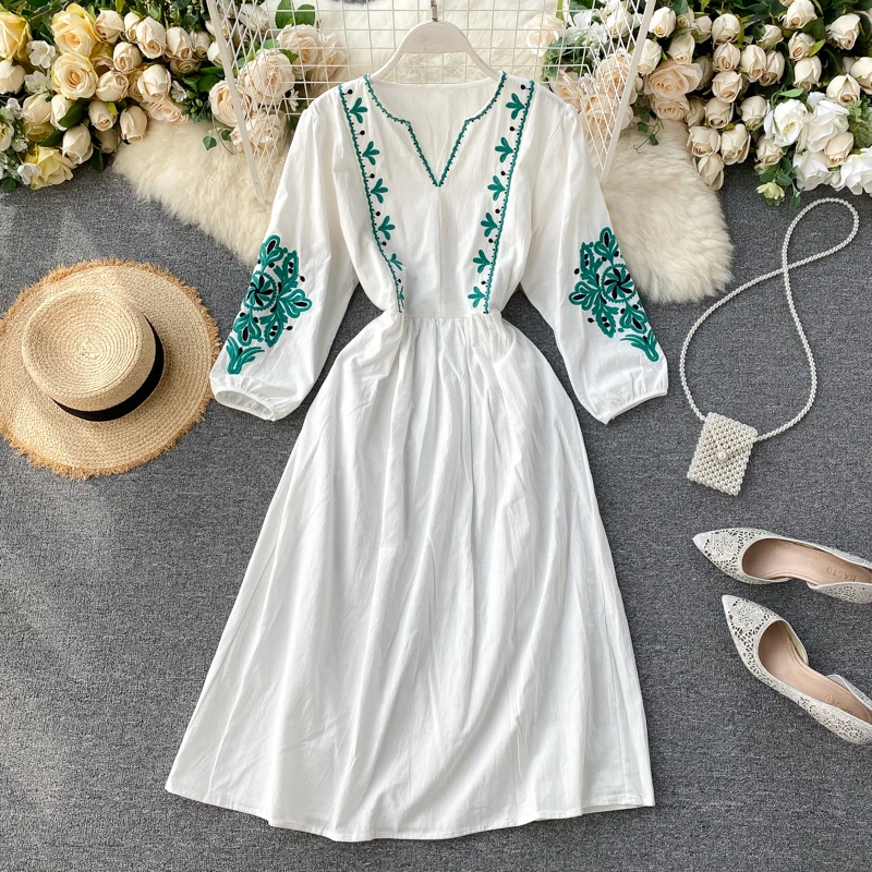 Женское платье макси в Корейском стиле вечерние нее с цветочным принтом и