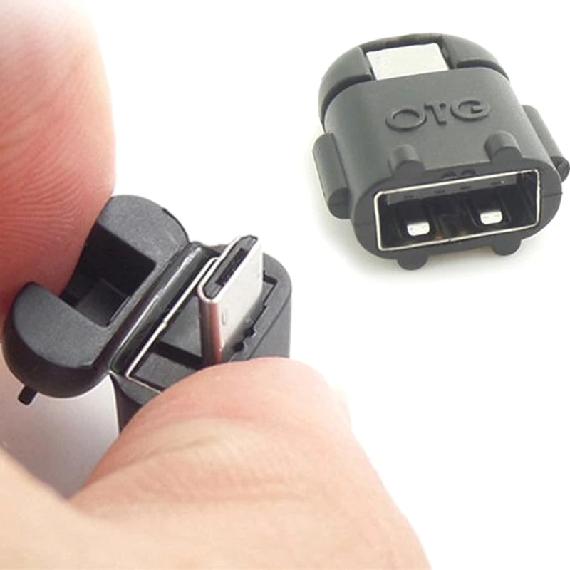 Милый мини робот в форме микро USB 2 0 конвертер OTG кабель адаптер для планшетных ПК