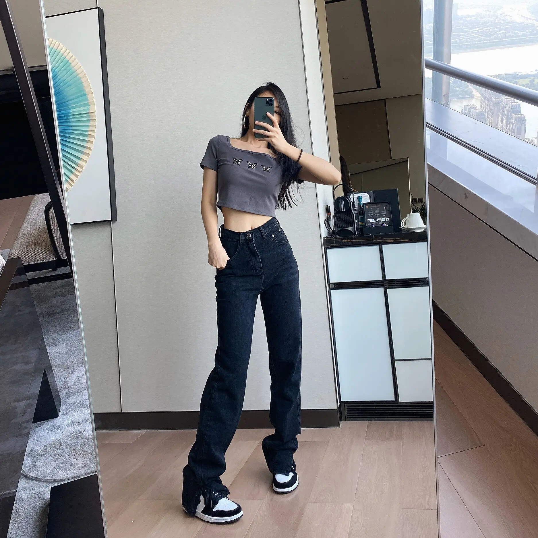 

Korean Style High Waist Women Stright Wide Leg Jeans Wide Leg Trousers for Women Female Streetwear Pants Long Loose Casual
