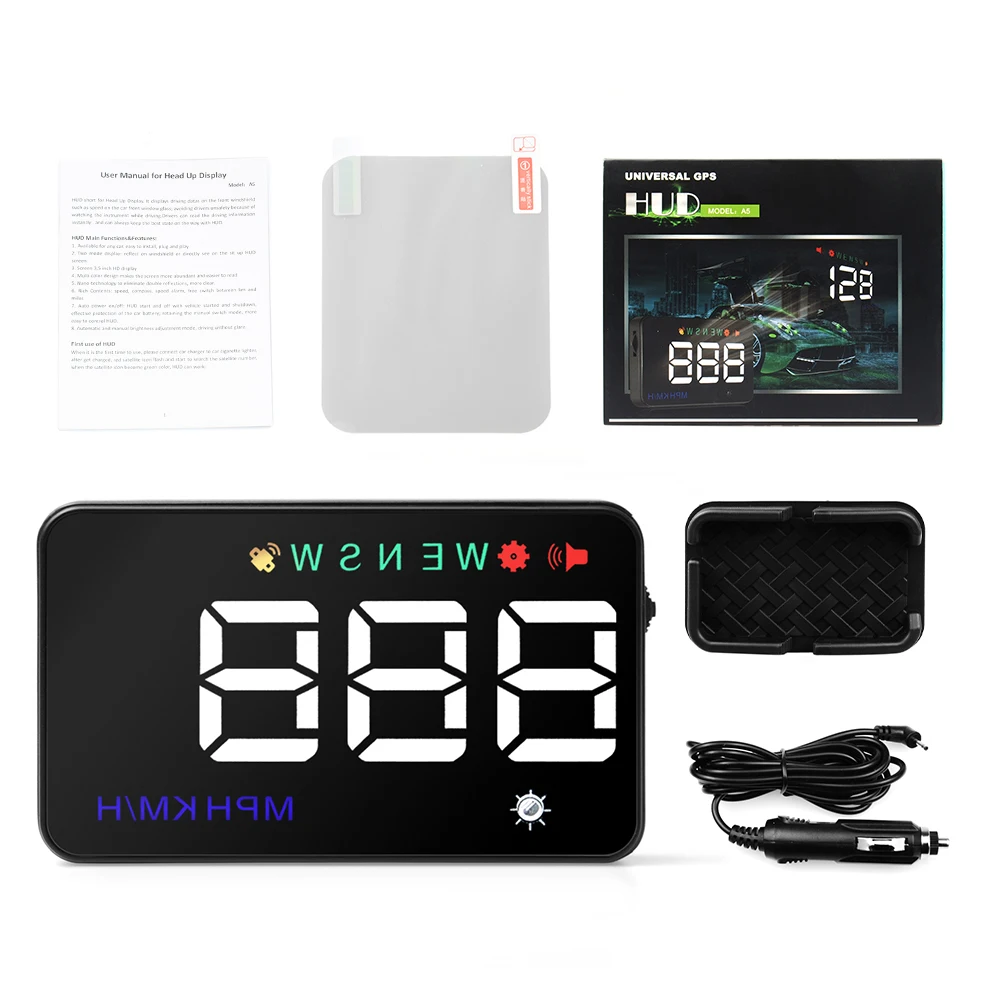 Автомобильный проектор на лобовое стекло с GPS трекером и