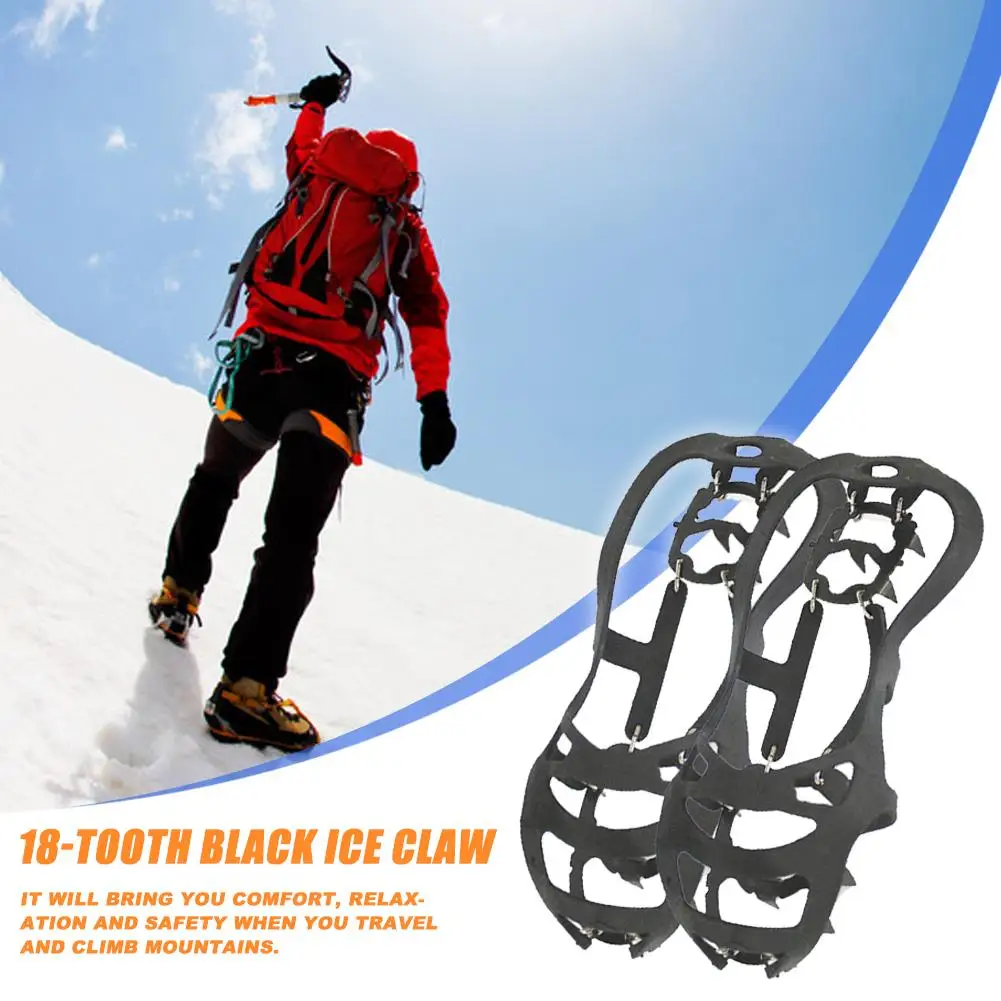 

Slip-proof 18 Tooth Snowfield Shoe Cover for Outdoor Ice Fishing Mountaineering Practical Comfortable Relaxed and Safe