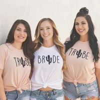 bride and tribe shirts cactus t shirt bachelorette party bridesmaid team clothes ladies casual short sleeve top girl loose plus