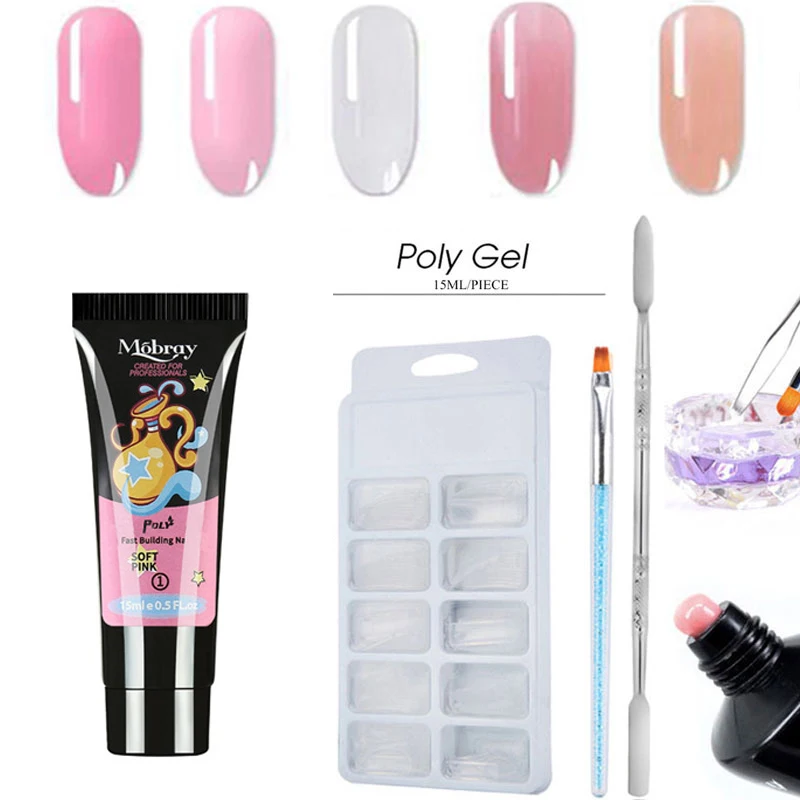 5 шт./Набор лаков для расширения УФ-лампы советы с украшением в виде кристаллов