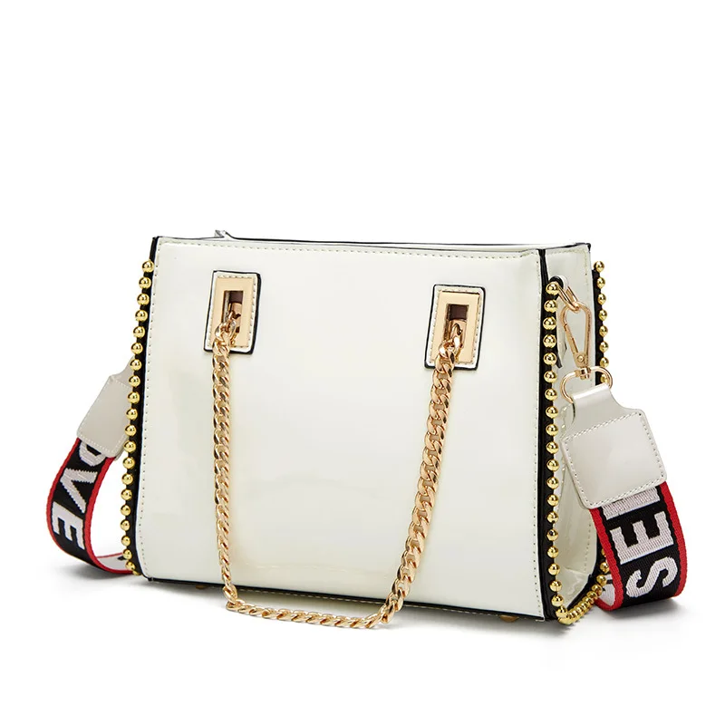 

Patent Leather Small Fashion Flap Chain Bag Luxury Handbags Shoulder Women