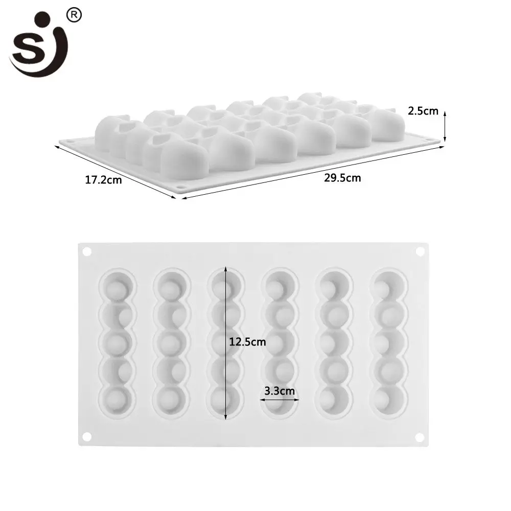 SJ оптовая продажа 3d силиконовая форма мусс торт 8-Line Длинные Формы для выпечки